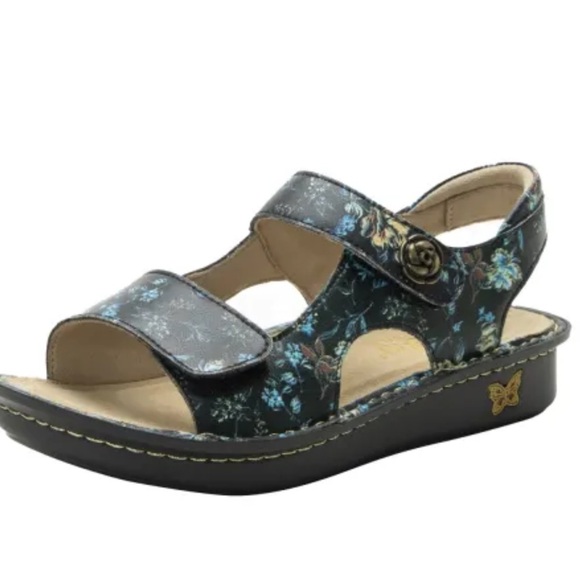 Alegria Beckie Passionate sandals leather back strap patterned size EU 38/ US 8 - Picture 1 of 12